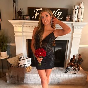 Black Jovani Short Dress🖤